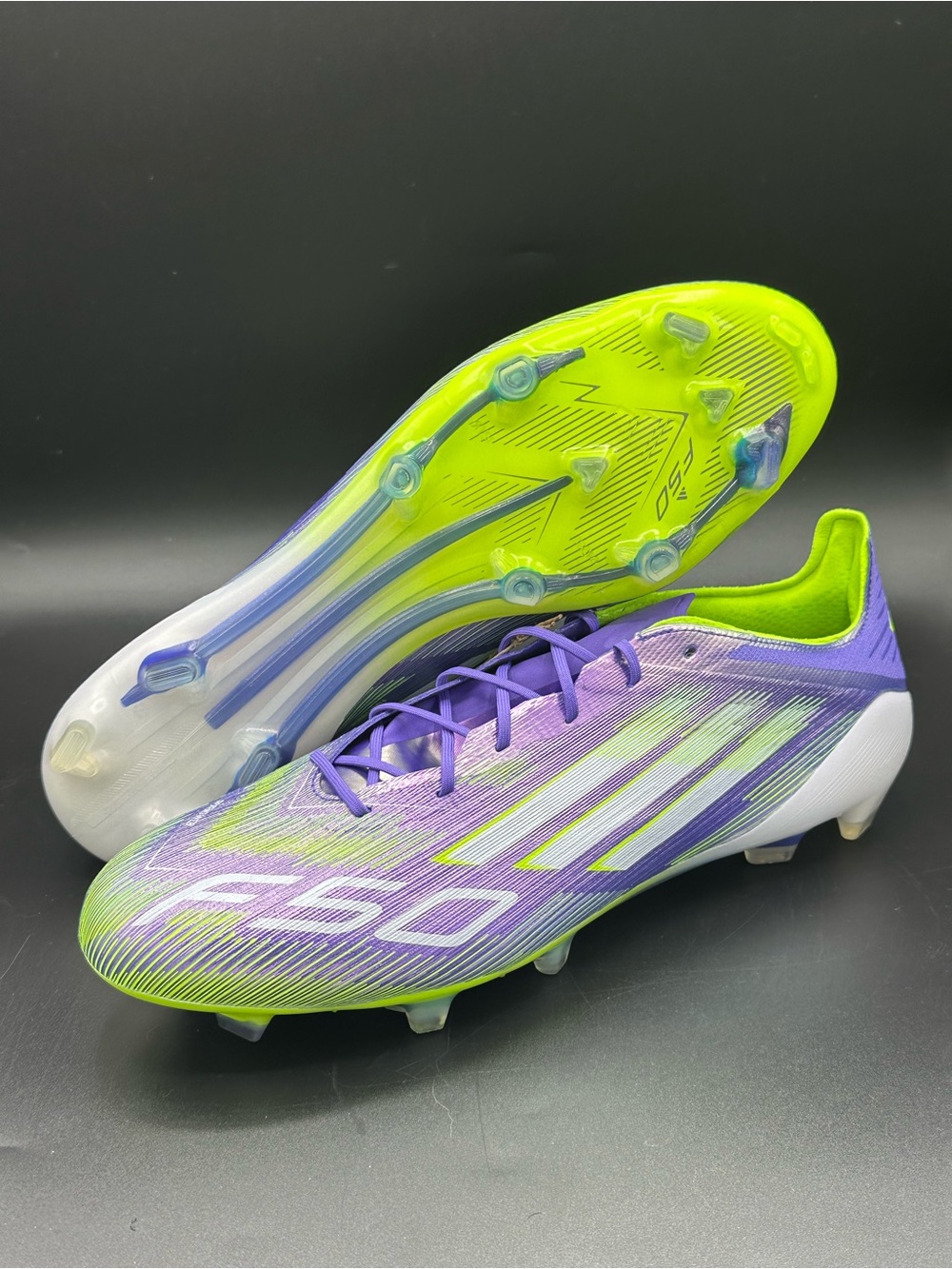 Adidas F50 Elite FG ‘Radiant Blaze Pack’ Purple Green JH7615 Men’s Size 13